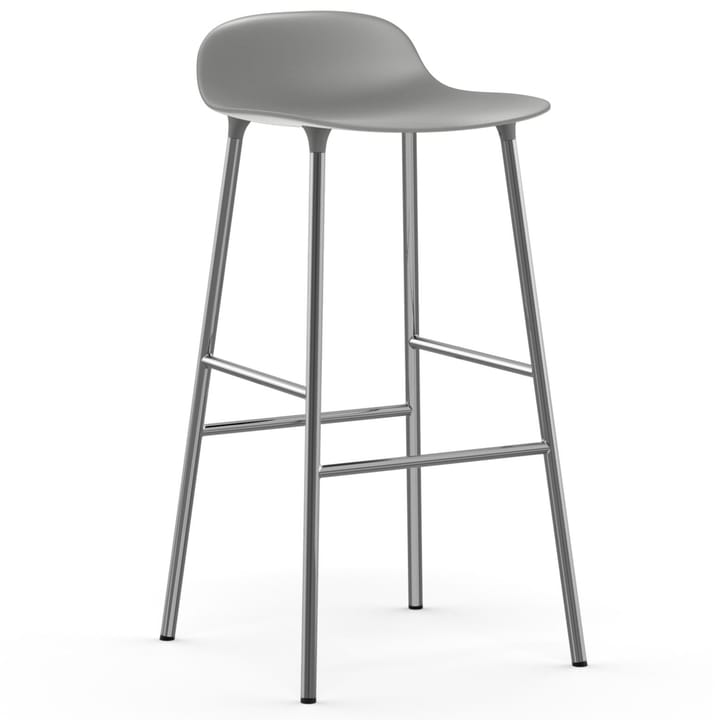 Form bar stool chrome leg 75 cm - grey - Normann Copenhagen