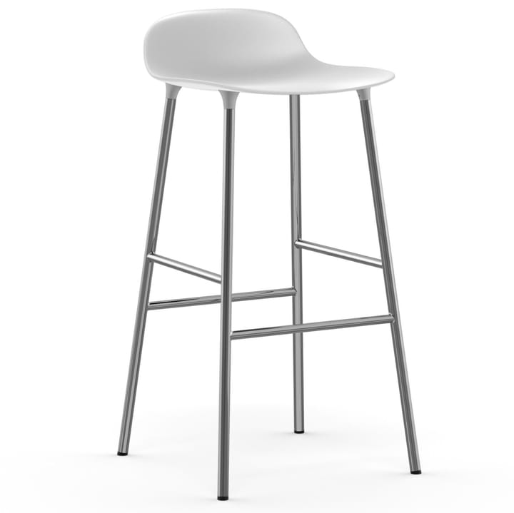 Form bar stool chrome leg 75 cm - white - Normann Copenhagen