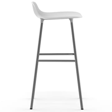 Form bar stool chrome leg 75 cm - white - Normann Copenhagen