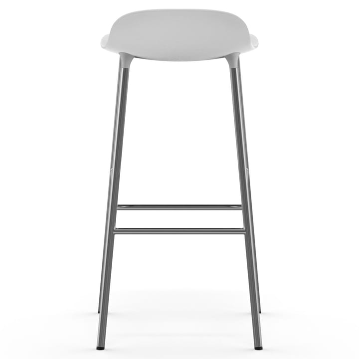 Form bar stool chrome leg 75 cm - white - Normann Copenhagen