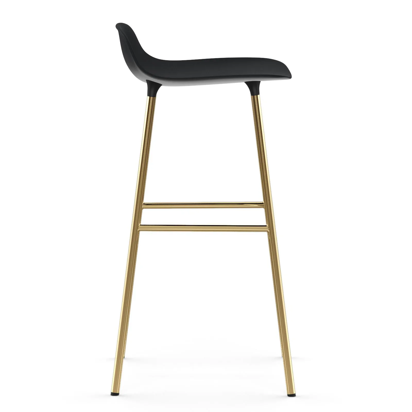 Form barstool bronze leg 75 cm, Black Normann Copenhagen