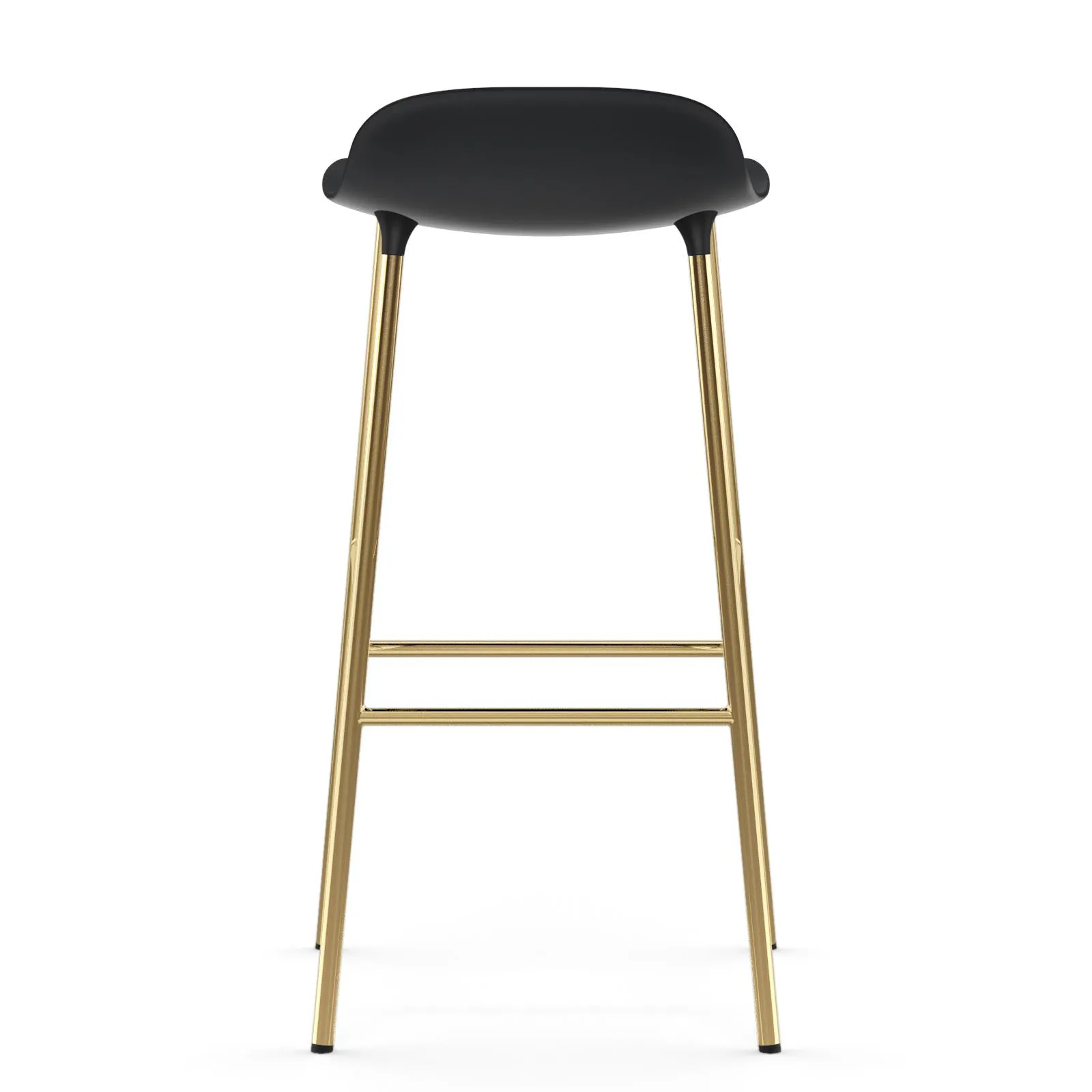 Form barstool bronze leg 75 cm, Black Normann Copenhagen