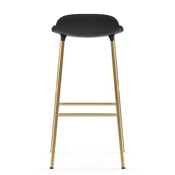 Form barstool bronze leg 75 cm - Black - Normann Copenhagen