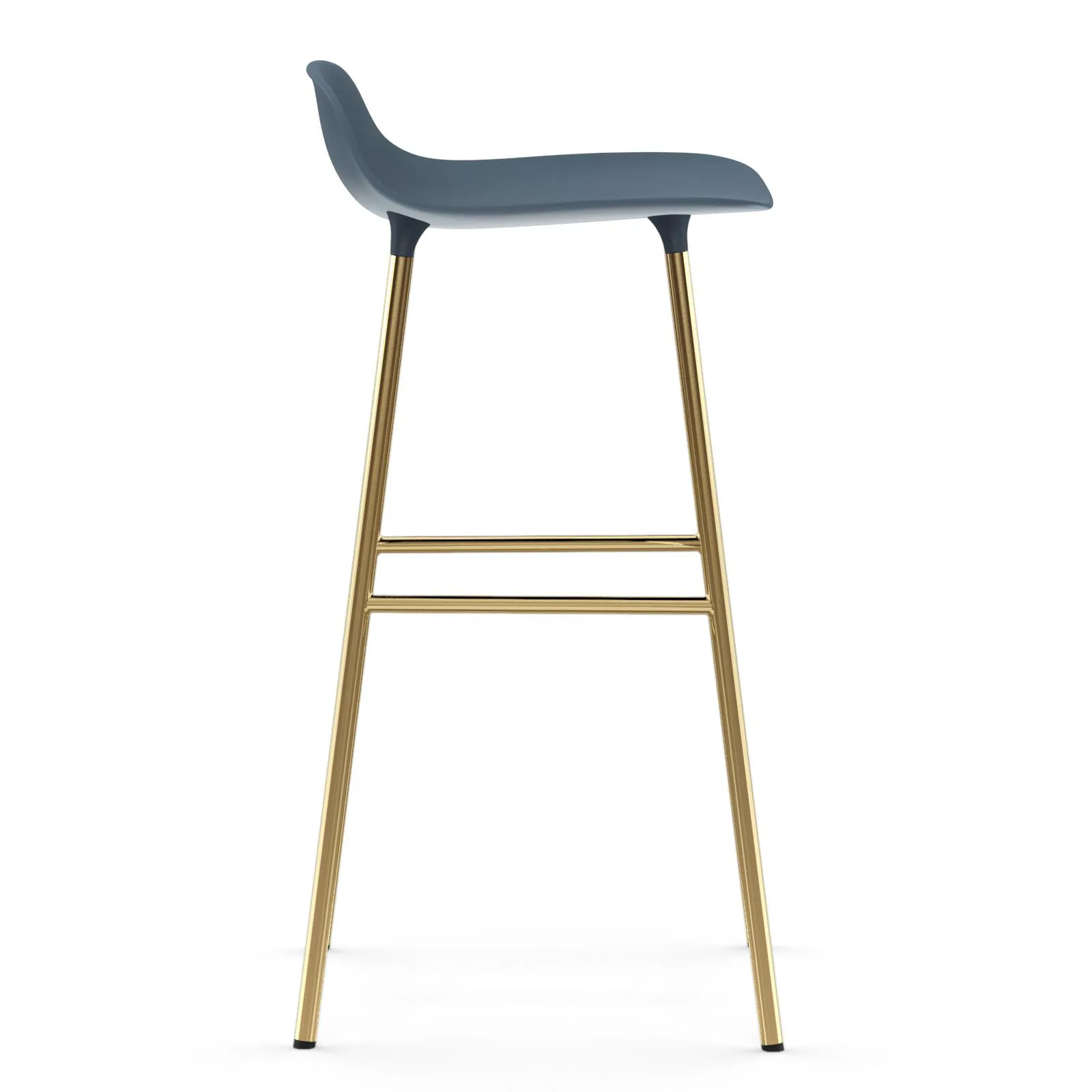 Form barstool bronze leg 75 cm, Blue Normann Copenhagen