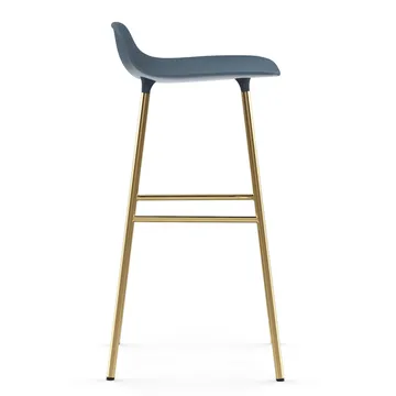 Form barstool bronze leg 75 cm - Blue - Normann Copenhagen
