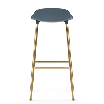 Form barstool bronze leg 75 cm - Blue - Normann Copenhagen