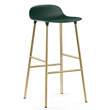 Form barstool bronze leg 75 cm - Green - Normann Copenhagen