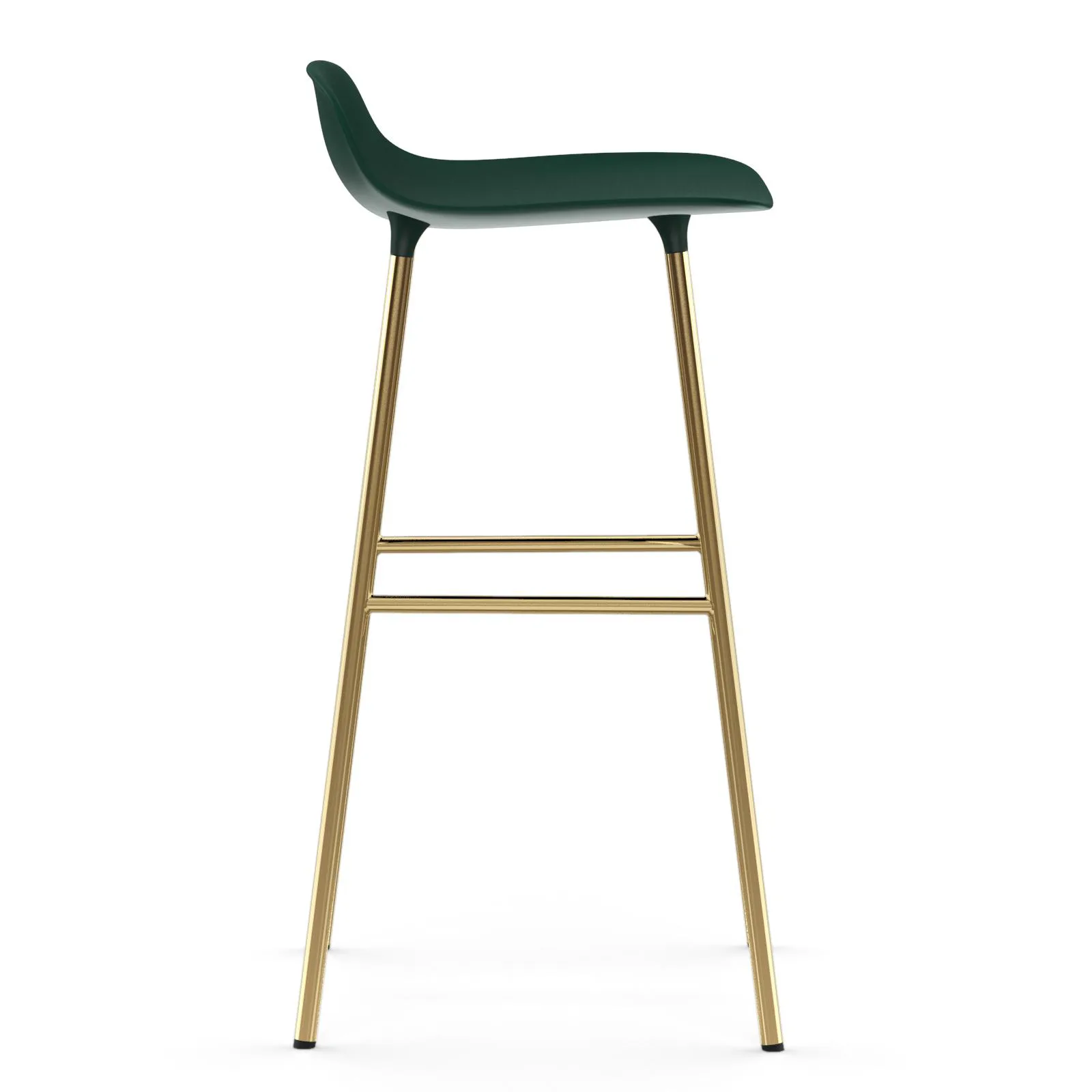 Form barstool bronze leg 75 cm, Green Normann Copenhagen