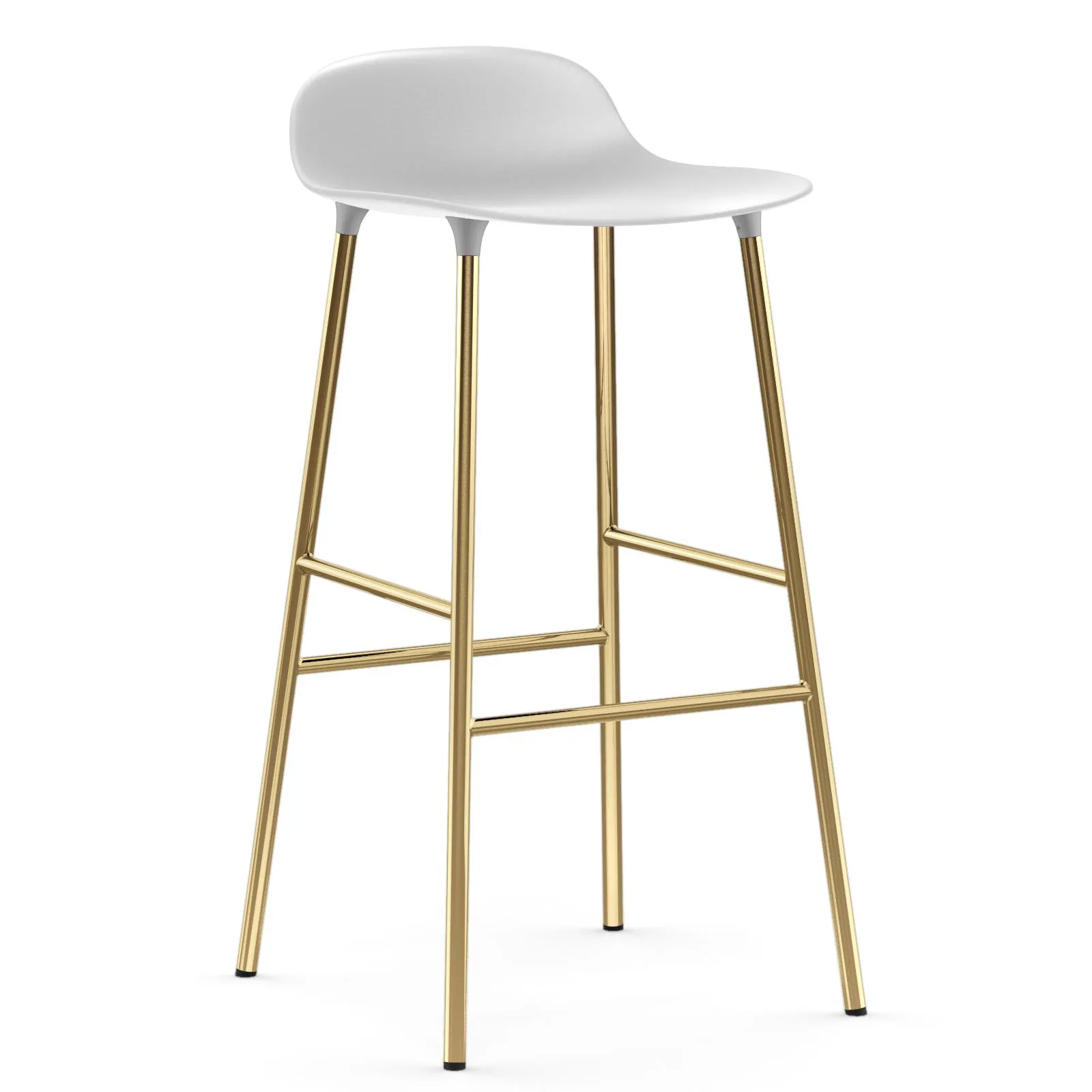 Form barstool bronze leg 75 cm, White Normann Copenhagen