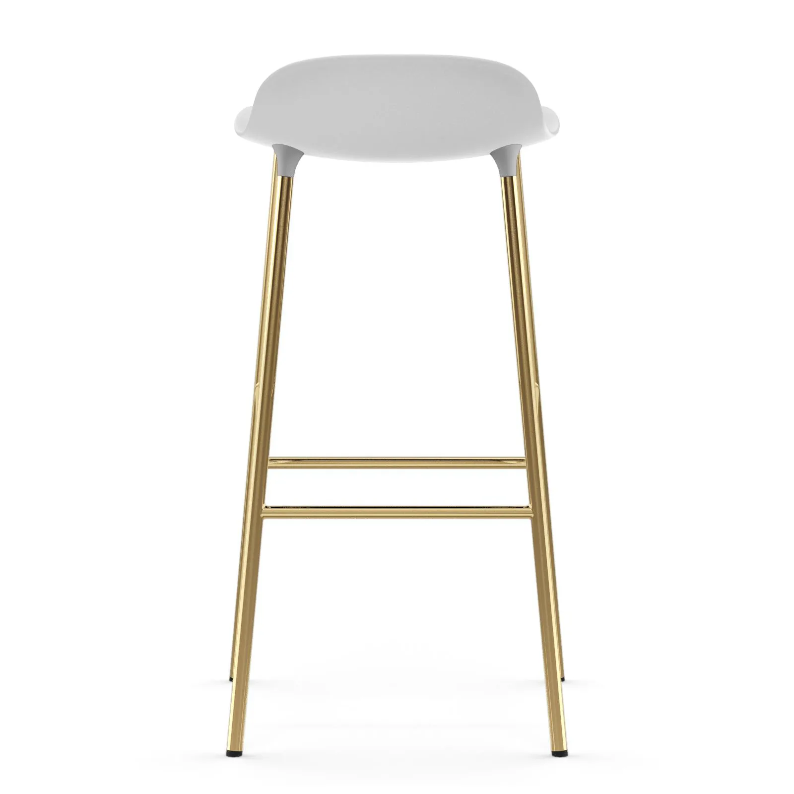 Form barstool bronze leg 75 cm, White Normann Copenhagen
