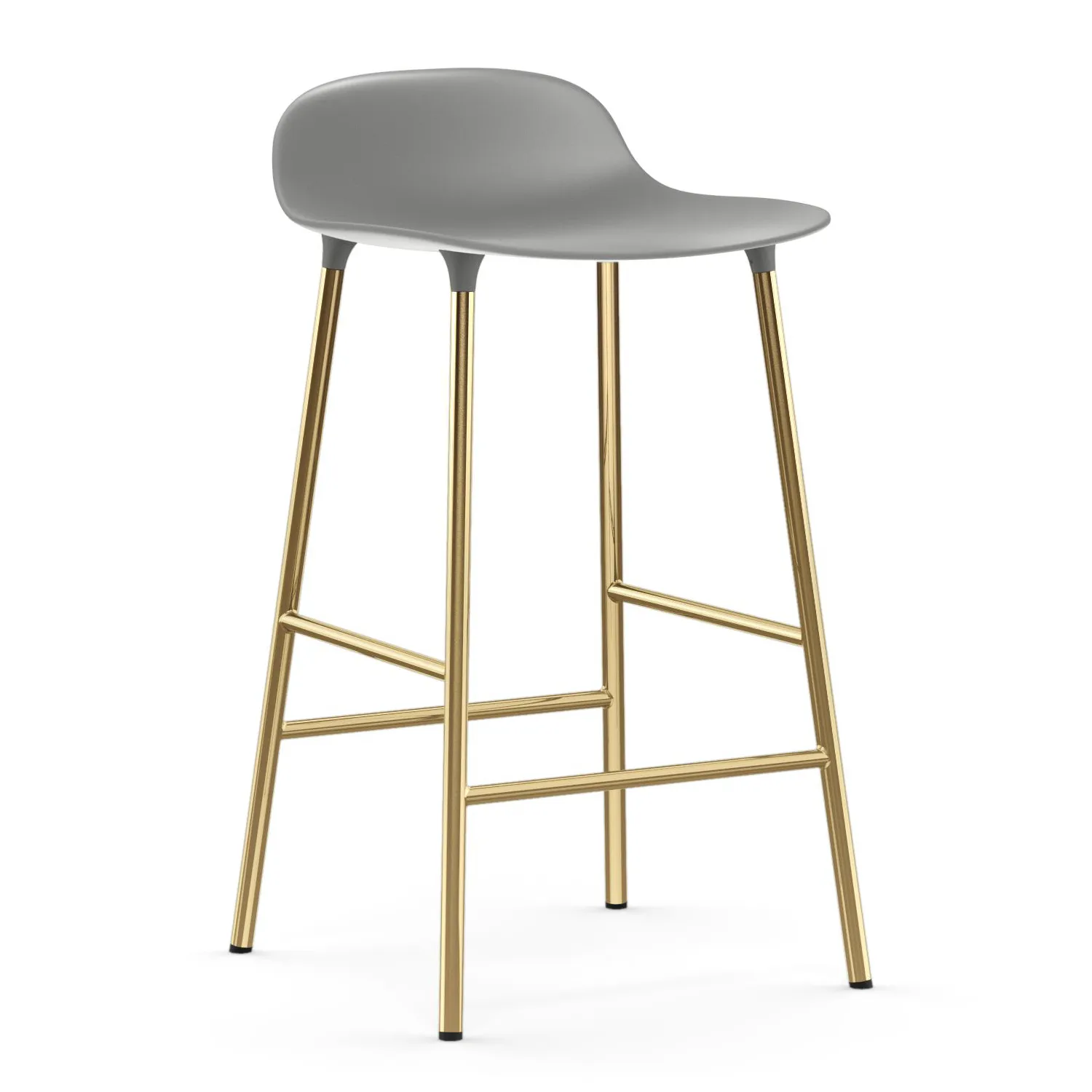 Form barstool bronze legs 65 cm, Grey Normann Copenhagen