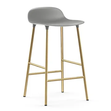 Form barstool bronze legs 65 cm - Grey - Normann Copenhagen