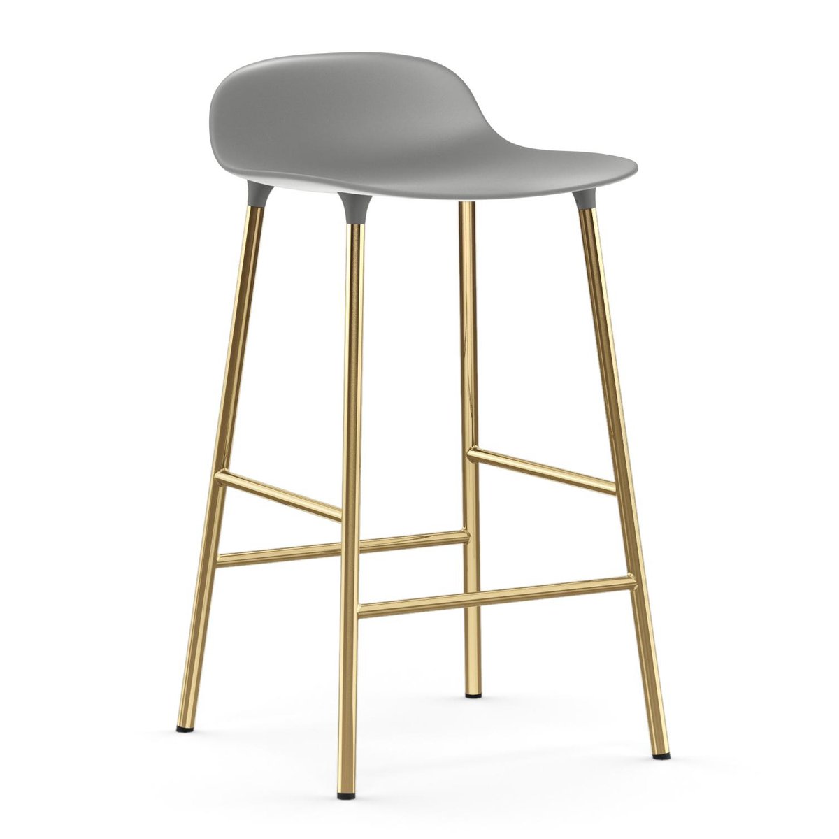 Normann Copenhagen Form barstool bronze legs 65 cm Grey