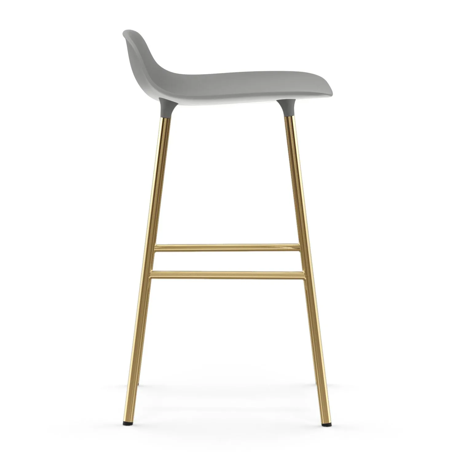 Form barstool bronze legs 65 cm, Grey Normann Copenhagen