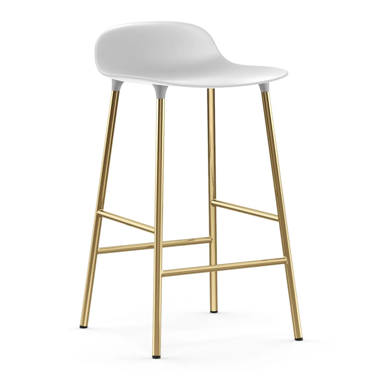 Normann Copenhagen Form barstool bronze legs 65 cm White