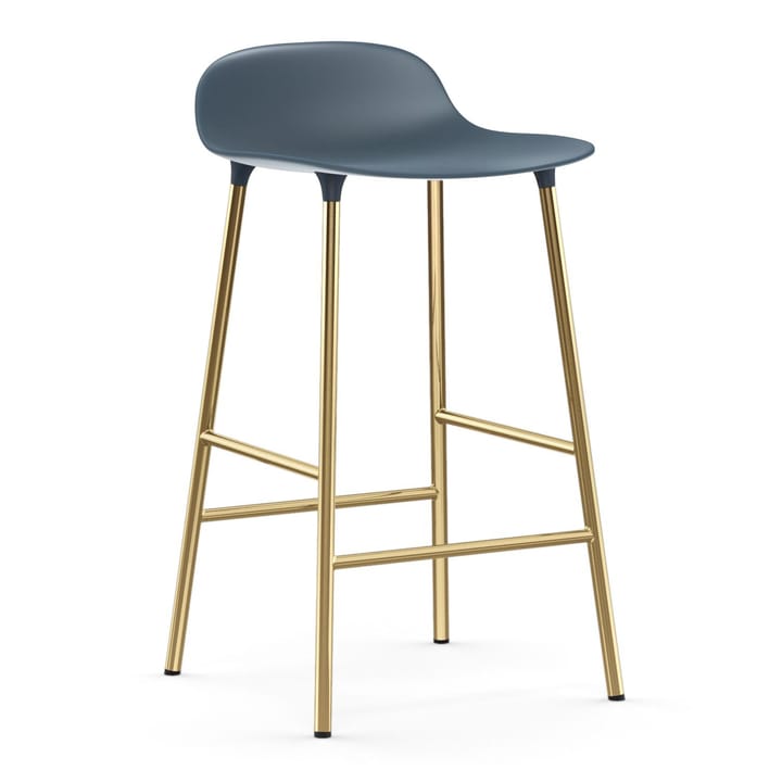 Form barstool bronze legs 75 cm - Blue - Normann Copenhagen