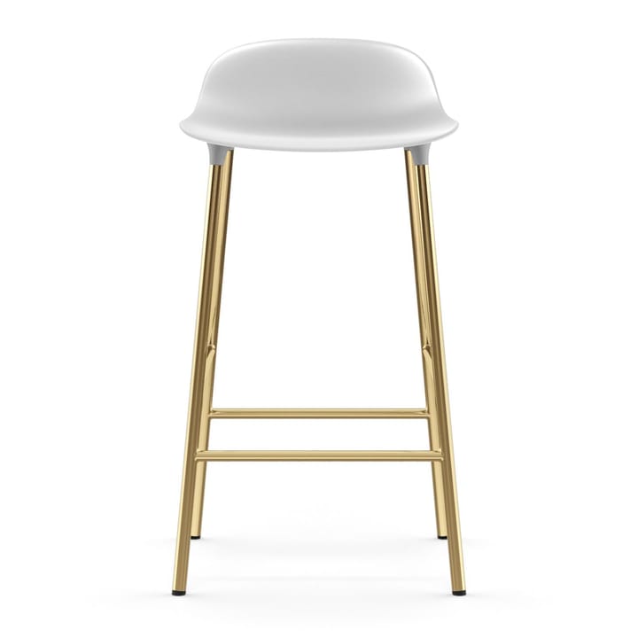 Form barstool bronze legs 75 cm - White - Normann Copenhagen