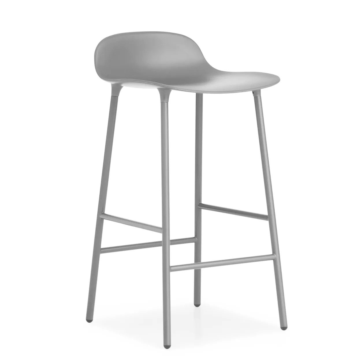 Normann Copenhagen Form barstool metal legs Grey | Scandinavian Design | Bar stools | Grey