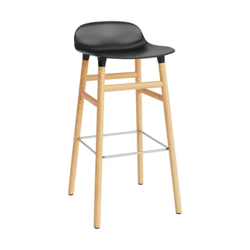 Form barstool oak legs 75 cm - Black - Normann Copenhagen
