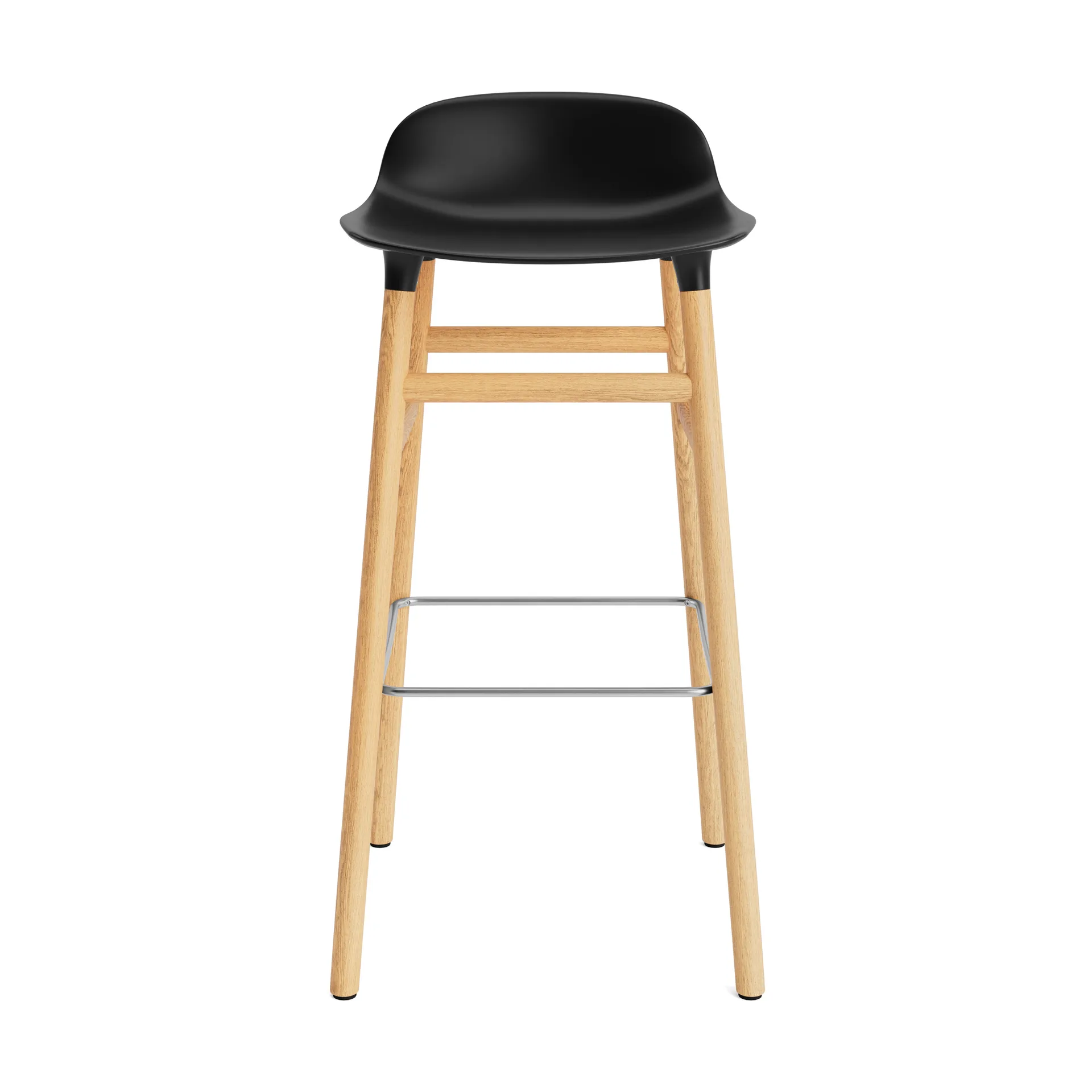 Form barstool oak legs 75 cm, Black Normann Copenhagen
