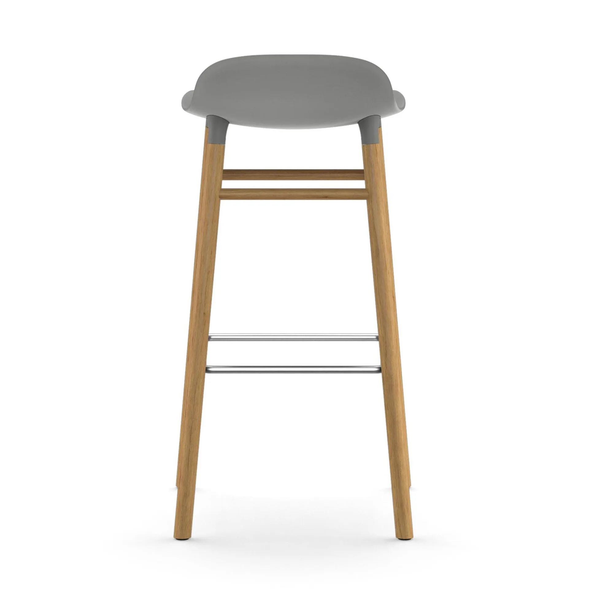 Form barstool oak legs 75 cm, Grey Normann Copenhagen