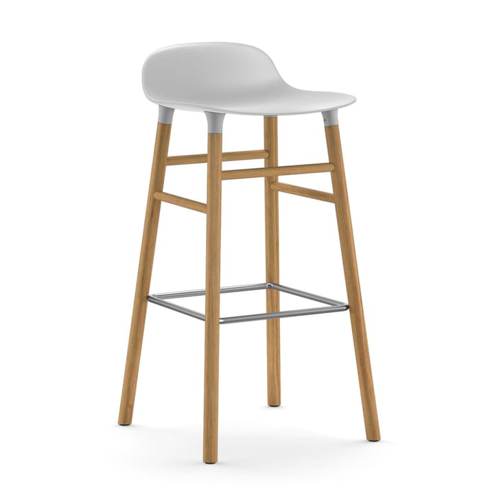 Form barstool oak legs 75 cm - White - Normann Copenhagen