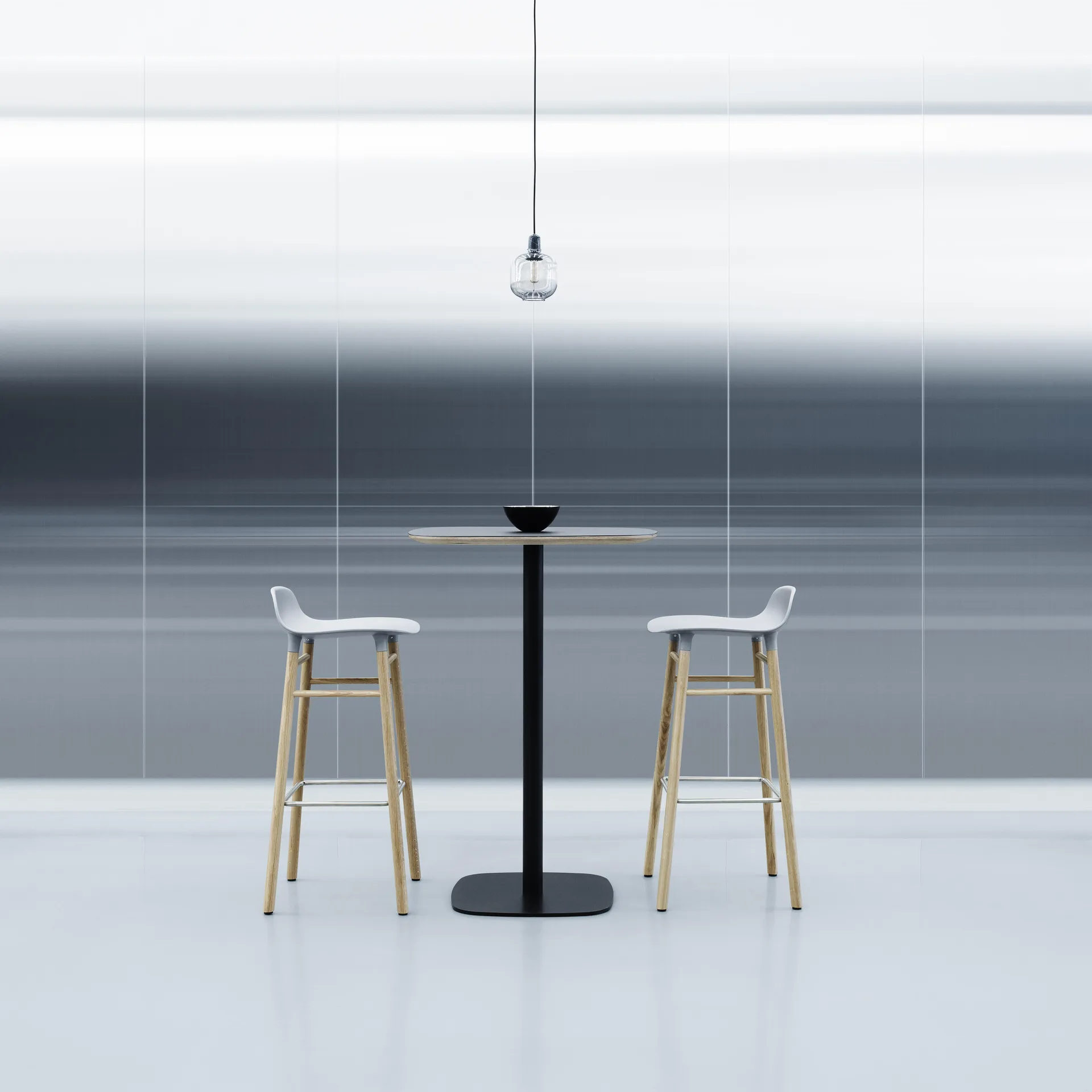 Form barstool oak legs, Grey Normann Copenhagen