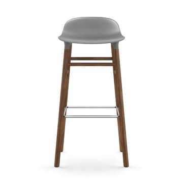 Form barstool walnut legs 75 cm - Grey - Normann Copenhagen