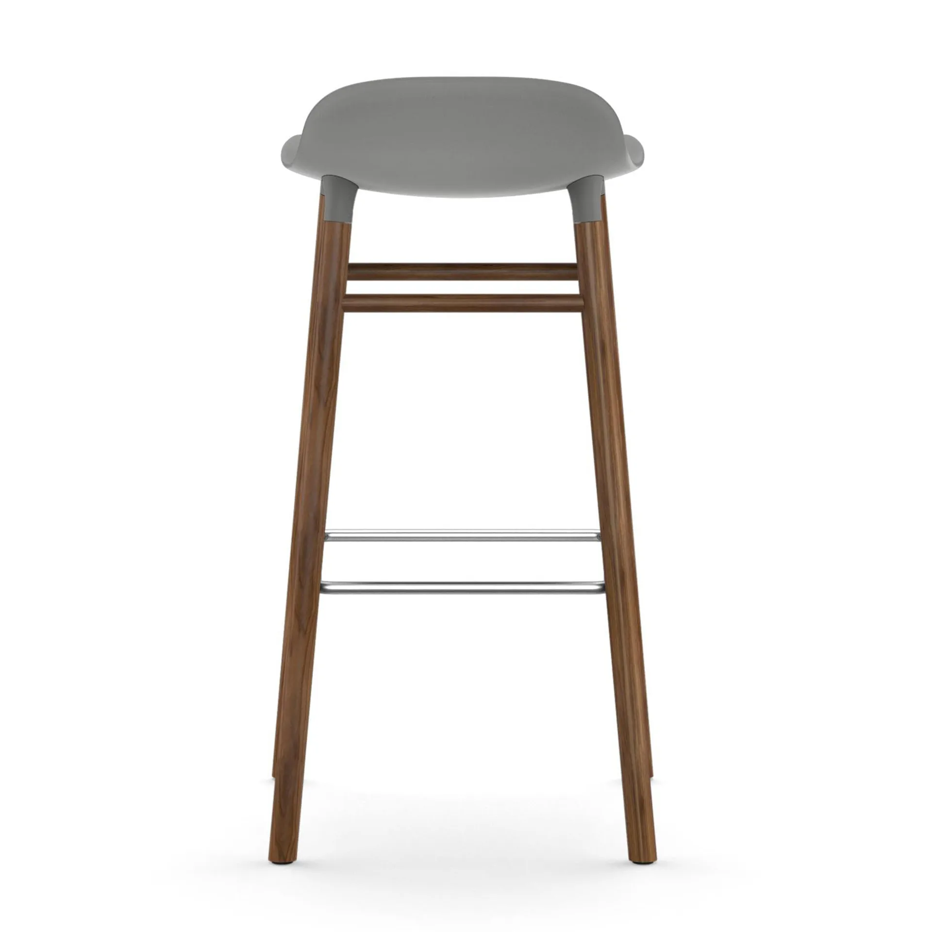 Form barstool walnut legs 75 cm, Grey Normann Copenhagen