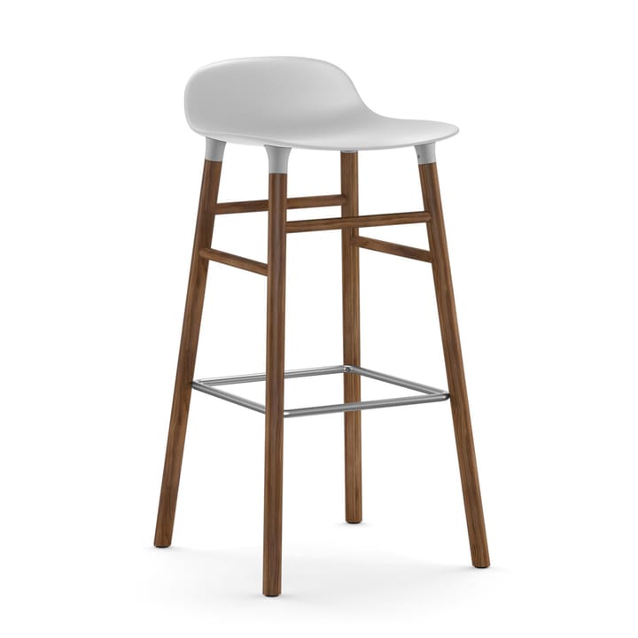 Form barstool walnut legs 75 cm - White - Normann Copenhagen