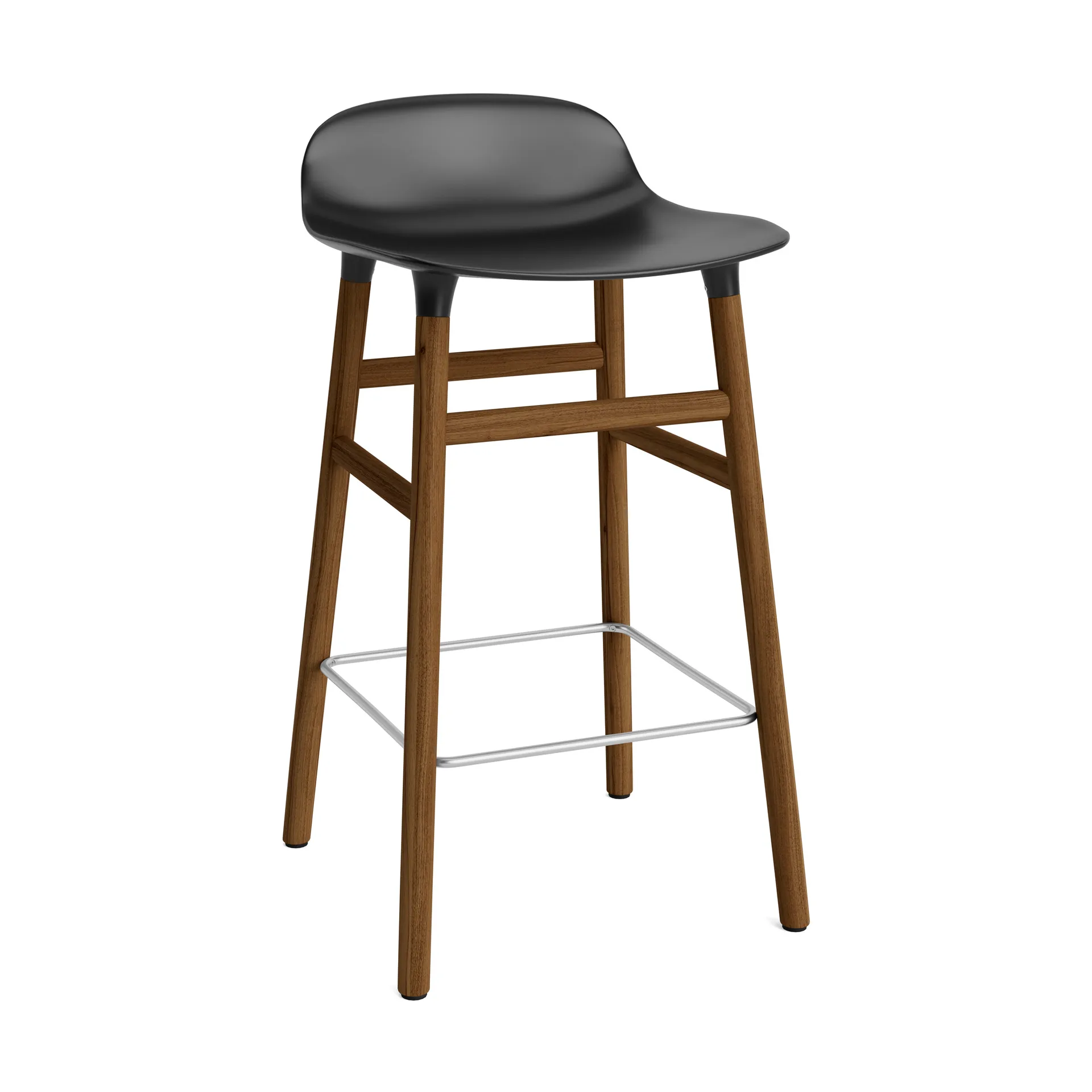 Form barstool walnut legs, Black Normann Copenhagen
