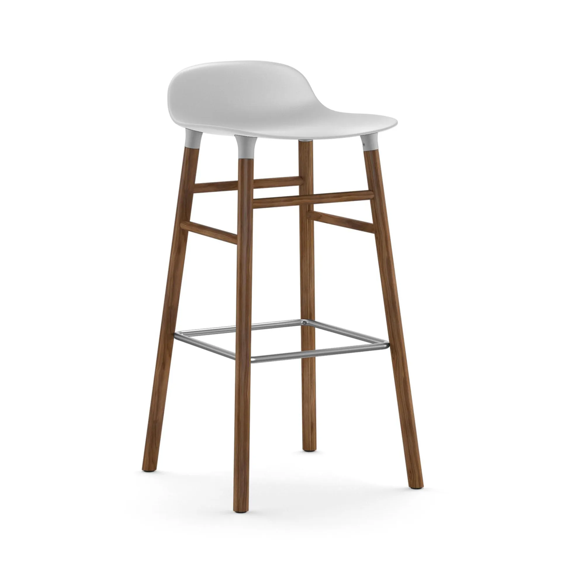 Form barstool walnut legs, White Normann Copenhagen