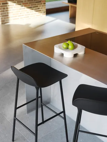 Form Chair bar stool metal legs, Black, 2-pack - Normann Copenhagen