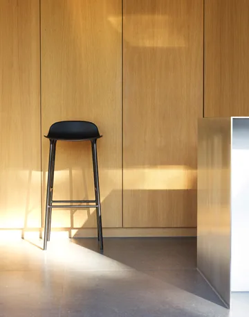 Form Chair bar stool metal legs, Black, 2-pack - Normann Copenhagen