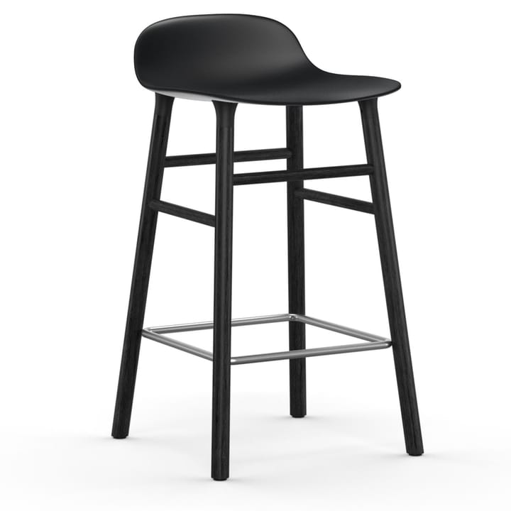 Form Chair barstool varnished oak legs 65 cm - Black - Normann Copenhagen