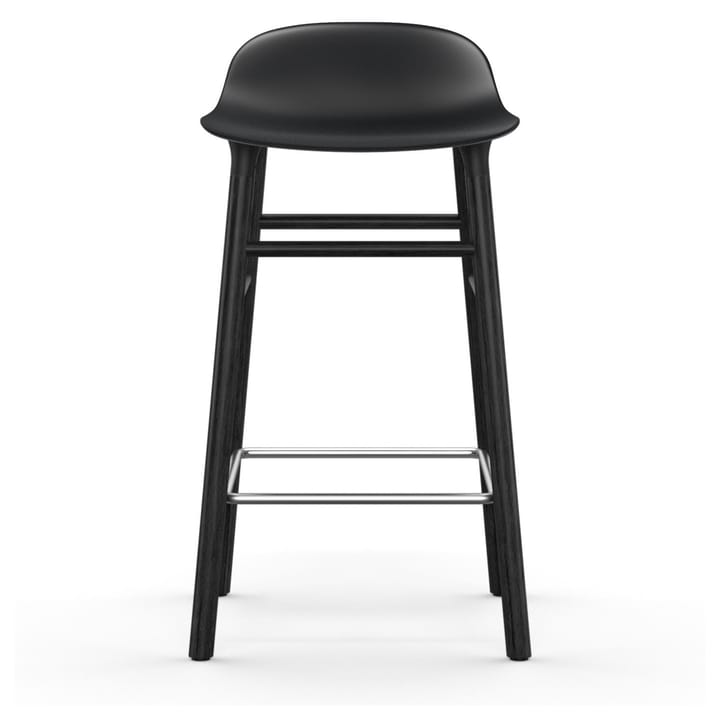 Form Chair barstool varnished oak legs 65 cm - Black - Normann Copenhagen