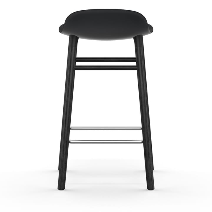 Form Chair barstool varnished oak legs 65 cm - Black - Normann Copenhagen