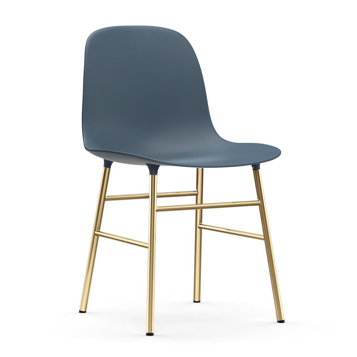 Normann Copenhagen Form chair leg - brass Blue | Scandinavian Design | Chairs | Blue