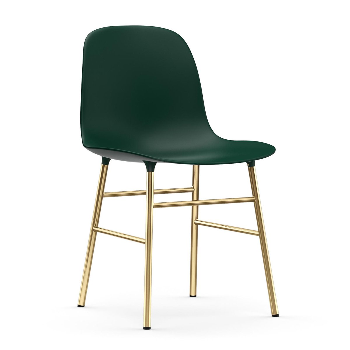 Normann Copenhagen Form chair leg - brass Green | Scandinavian Design | Chairs | Green