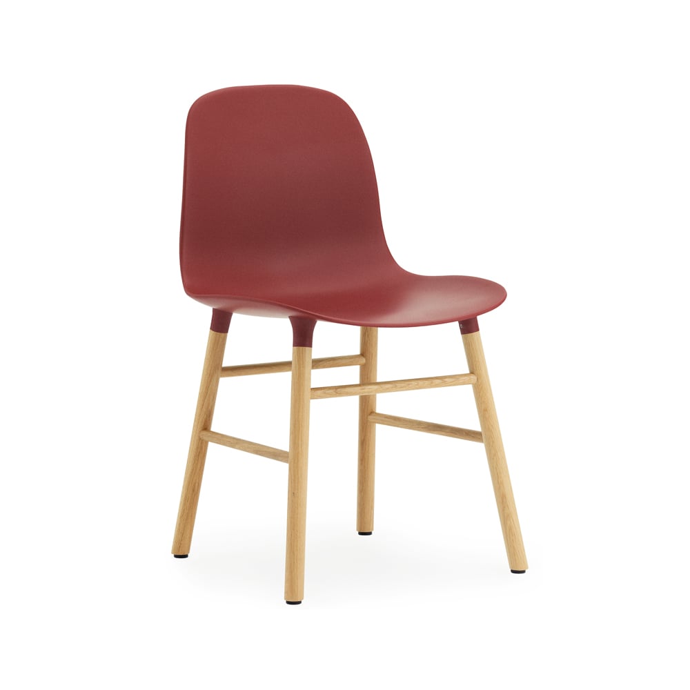 Normann Copenhagen Form Chair Red, oak legs | Scandinavian Design | Chairs | Red