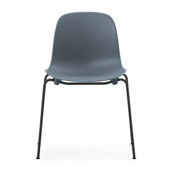 Form Chair stackable chair black legs 2-pack, Blue - Normann Copenhagen