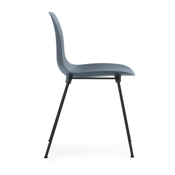 Form Chair stackable chair black legs 2-pack, Blue - Normann Copenhagen
