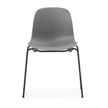 Form Chair stackable chair black legs 2-pack, Grey - Normann Copenhagen