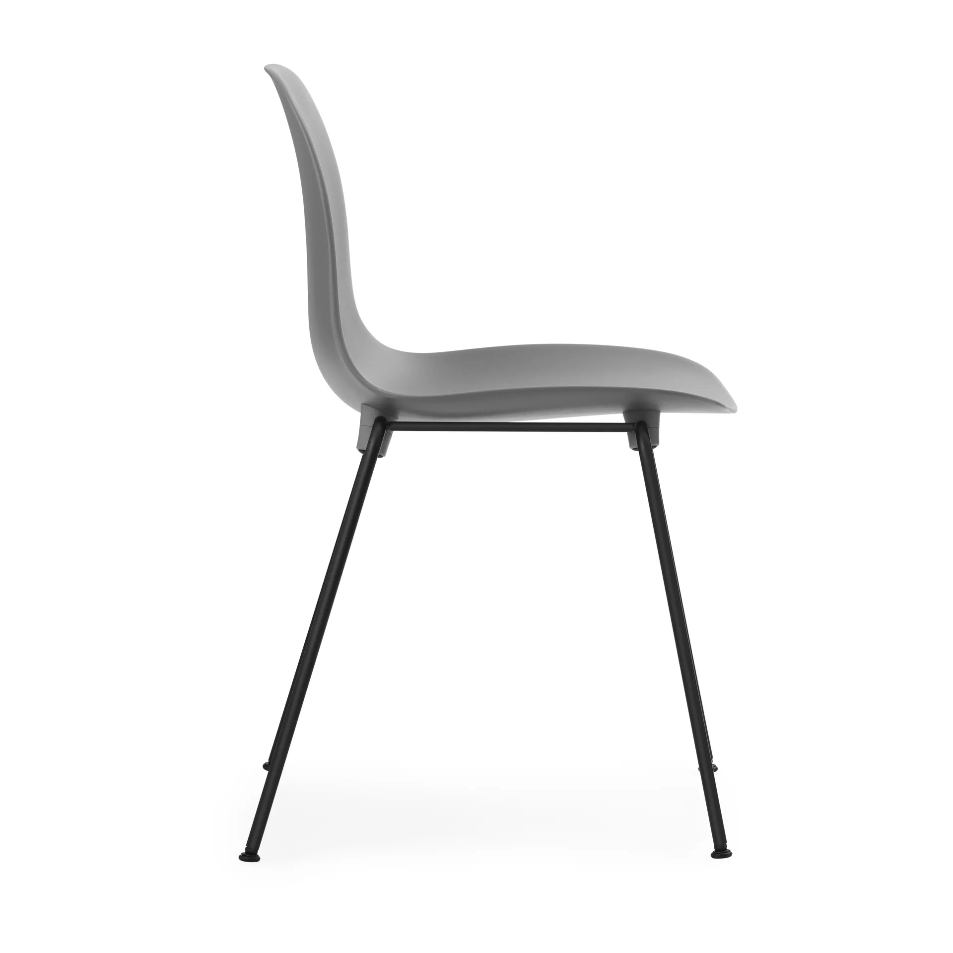 Form Chair stackable chair black legs 2-pack, Grey,  Normann Copenhagen