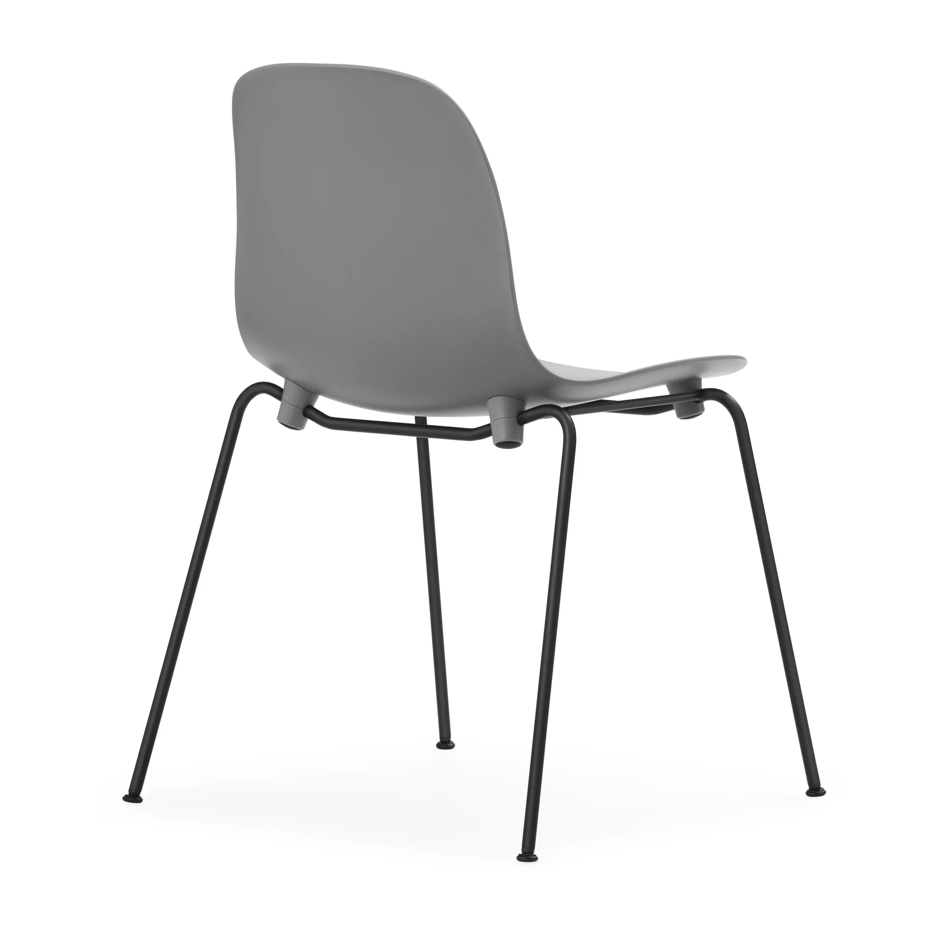 Form Chair stackable chair black legs 2-pack, Grey,  Normann Copenhagen