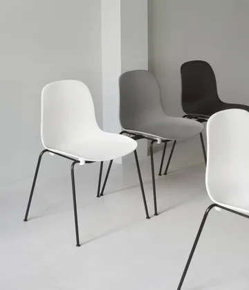Form Chair stackable chair black legs 2-pack, Grey - Normann Copenhagen