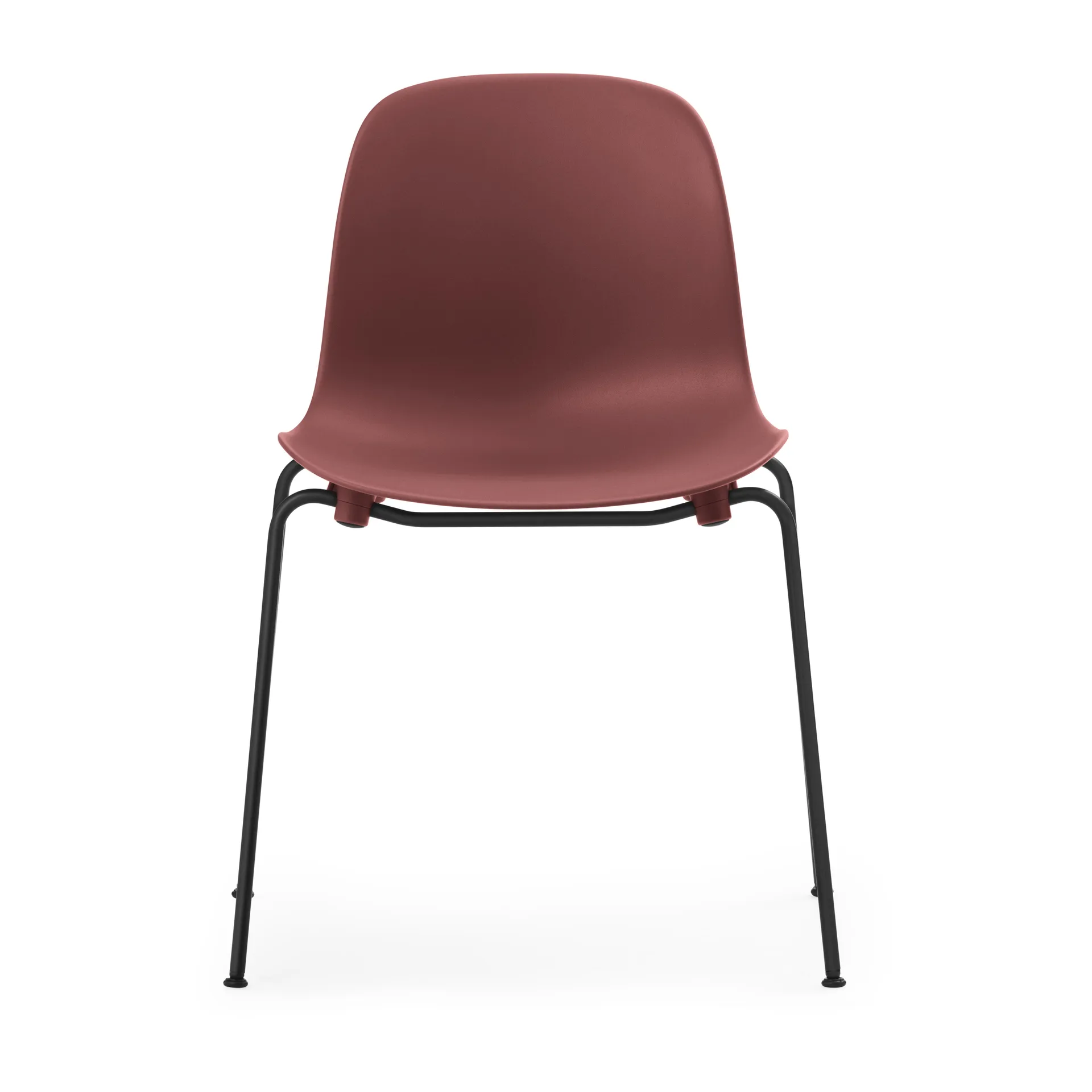 Form Chair stackable chair black legs 2-pack, Red,  Normann Copenhagen