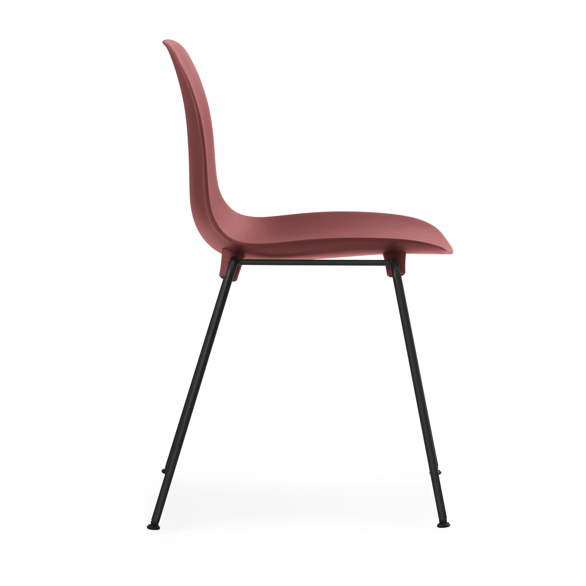 Form Chair stackable chair black legs 2-pack, Red,  Normann Copenhagen