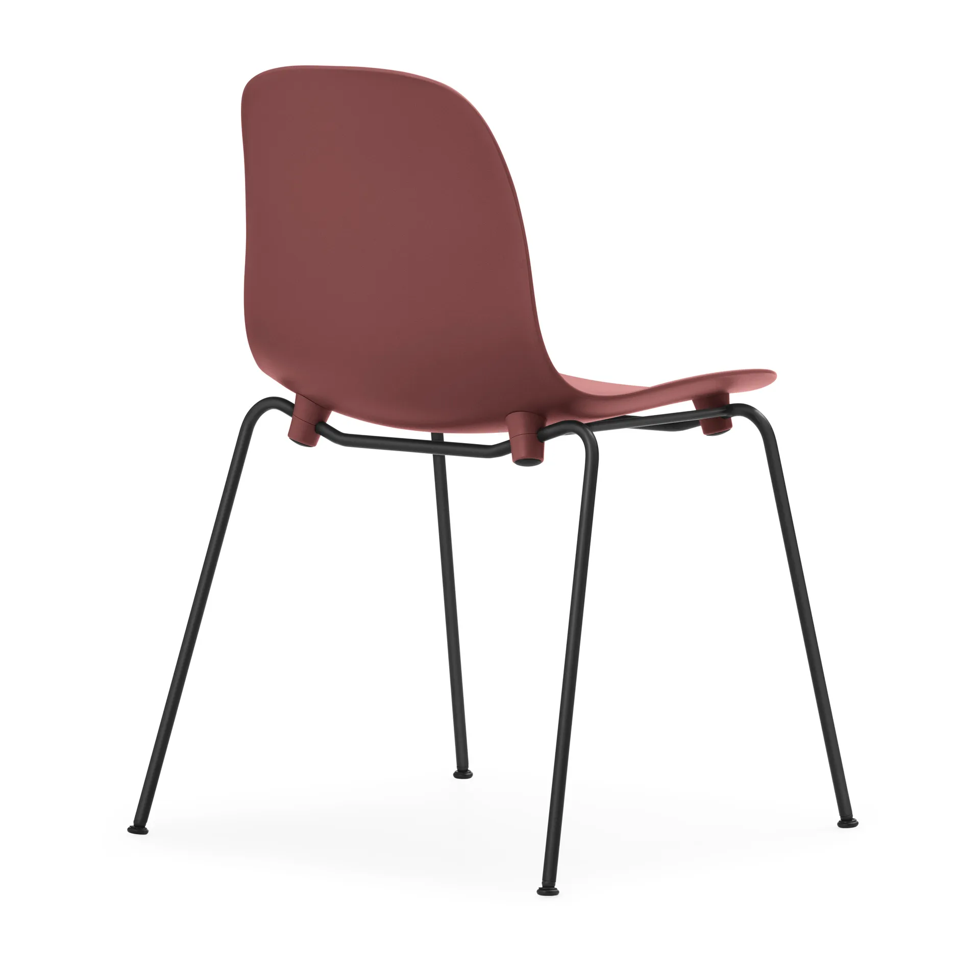 Form Chair stackable chair black legs 2-pack, Red,  Normann Copenhagen