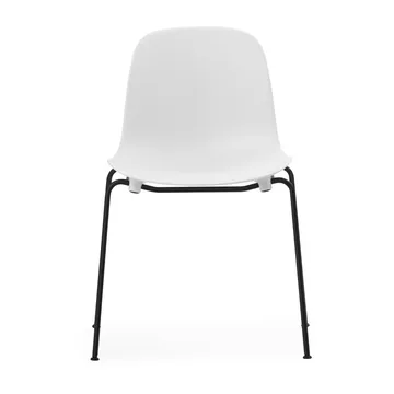 Form Chair stackable chair black legs 2-pack, White - Normann Copenhagen